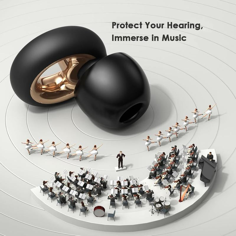 Ear Plugs for Sleeping Noise Cancelling, 45Db Soft Ear Plugs for Concert, Reusable Ear Plugs for Noise Reduction with 8 Ear Tips, Silicone Hearing Protection Earplugs for Work and Travel