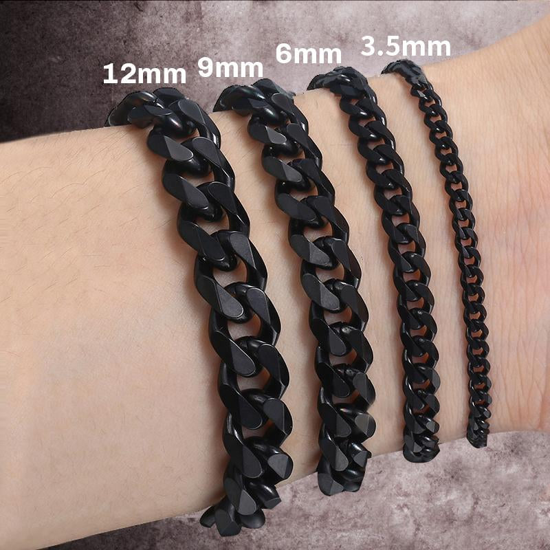 Findchic Cuban Link Chain Bracelets Stainless Steel Chain Hip Hop Bracelets Unisex Chunky Bracelets Jewelry for Women Men Girlfriend Boyfriend