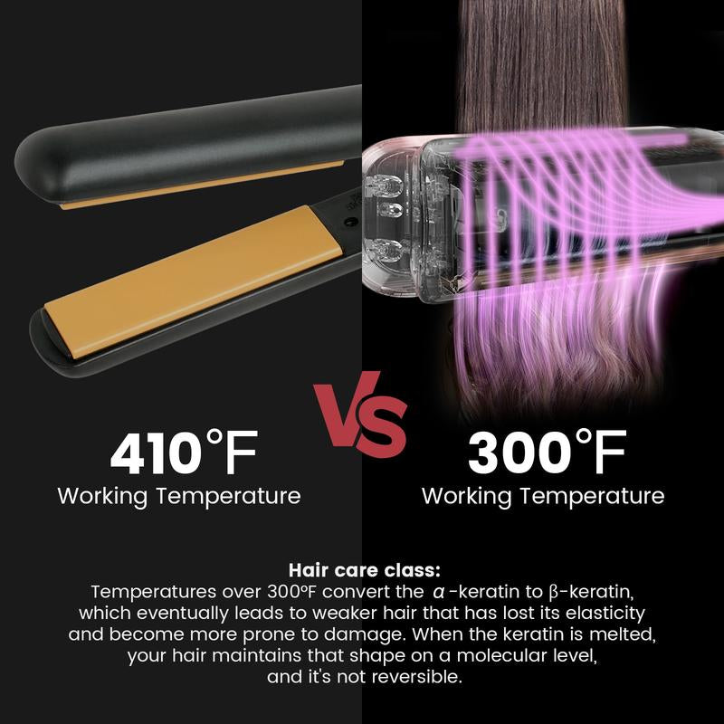 Hair Straightener 2-In-1 Wet & Dry Hair Dryer & Straightener Rapid Heating High-Speed Airflow Curling Iron Pink Hair Styling Tools,Dealsforyoudays