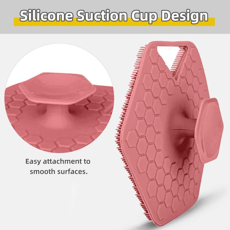 Silicone Body Care Massager with Storage Hook Set, Summer Gifts, 1/2/4 Counts Reusable Body Skincare Deep Cleansing Brush
