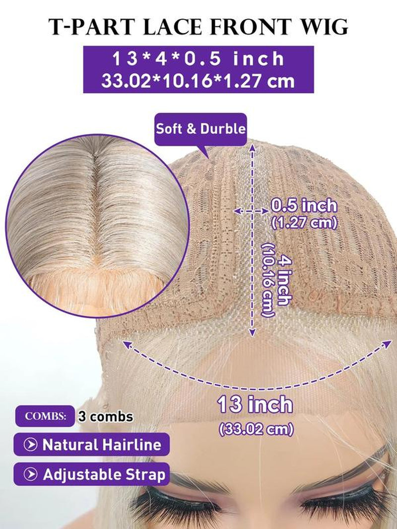 31 Inch Long Straight Wigs for Women, Fashion Gorgeous Fluffy Heat Resistant Wigs without Bangs, Synthetic Lace Front Wigs for Party, Daily Use