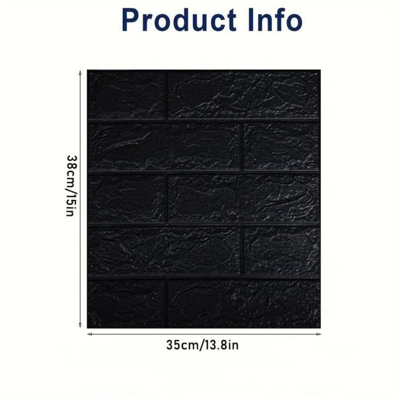 3D Self-Adhesive Foam Tile Wall Sticker, 50Pcs/100Pcs Waterproof Adhesive Decorative Panel, Interior Easy to Stick for Indoor Wall Decoration
