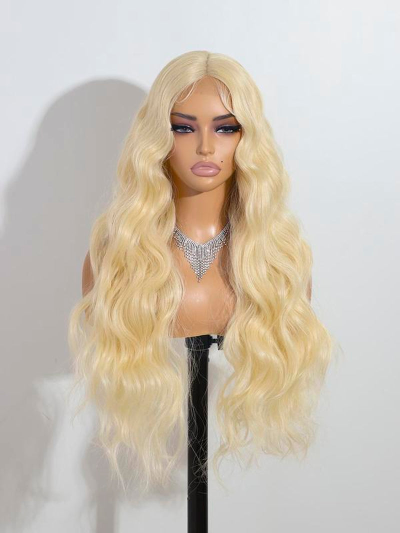 29 Inch Long Curly Wave Synthetic Lace Front Wig, Middle Part Wig Lace Frontal Wig, Fashion All-Match Wave Wigs for Women for Party & Daily Used