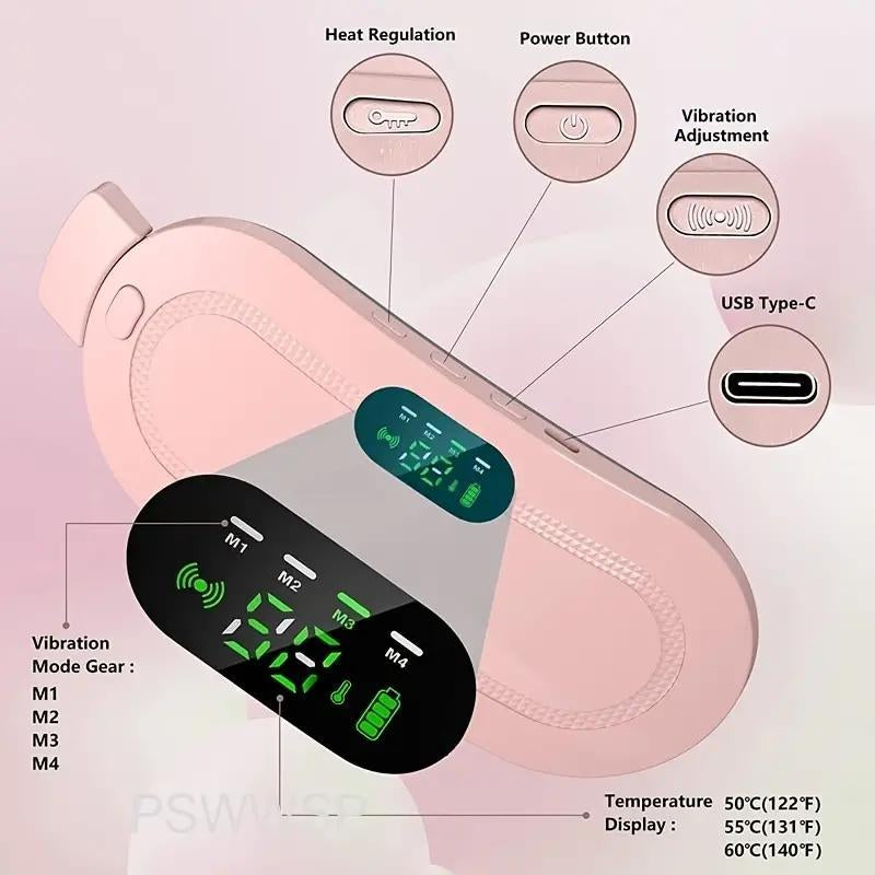 Portable Heating Pad, 1 Set Electric & Fast Heating Warm Belt, Multipurpose Women Belly & Back Heating Belt, Winter Gift, Massage