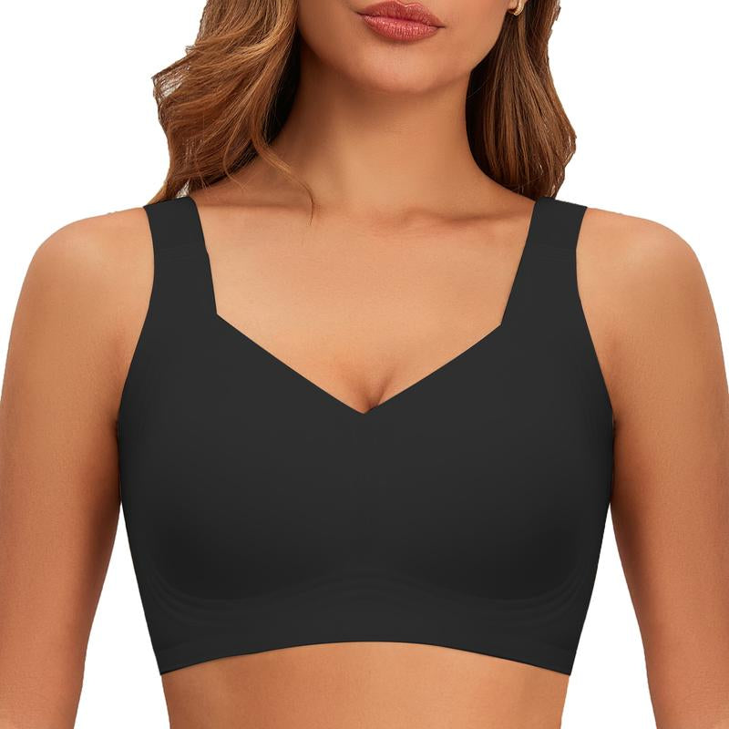 Posefree Womens Seamless Wireless Supportive Push up Comfort Soft No Underwire Full Coverage T-Shirt Sleep Strap Push Underwear Women'S Wirefree Full Coverage Padded Bra Lettes Sculpt Coverage Wireless Back Smoothing Women Lingerie Brasier 32