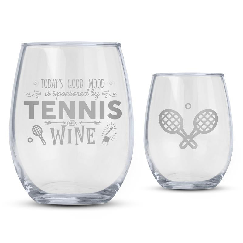 BAD BANANAS - Tennis - 21 Oz Stemless Wine Glass