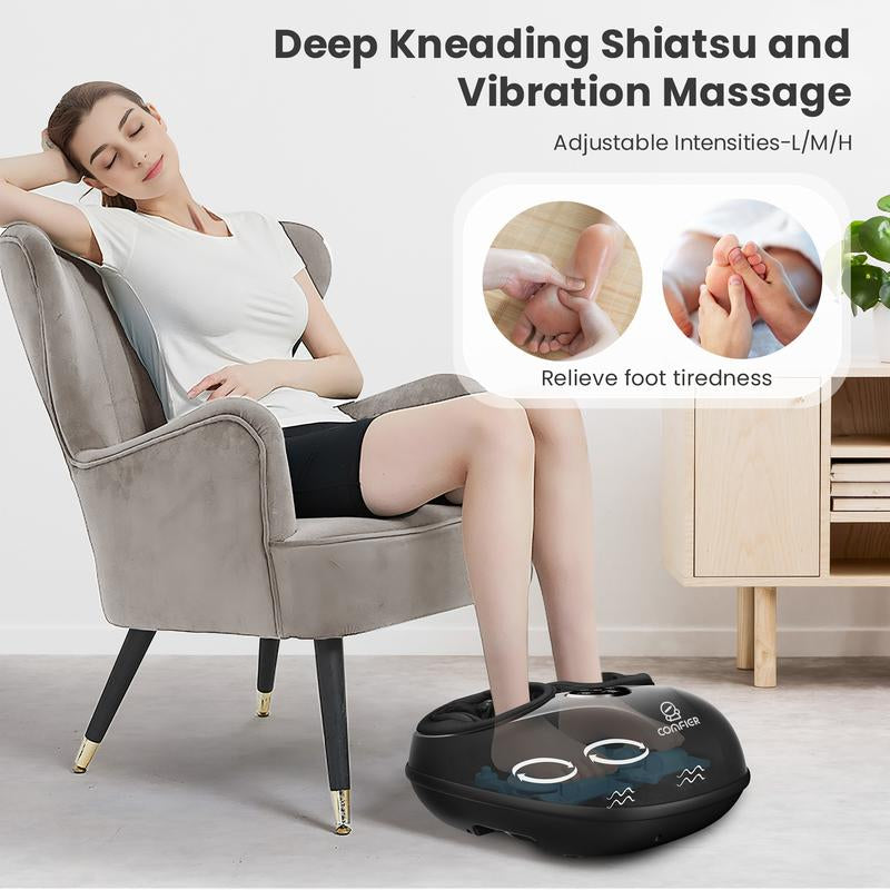 COMFIER 2024 Upgraded Shiatsu Foot Massager Machine with Remote, Deep Kneading Feet Massager with Heat, Relax for Home Office