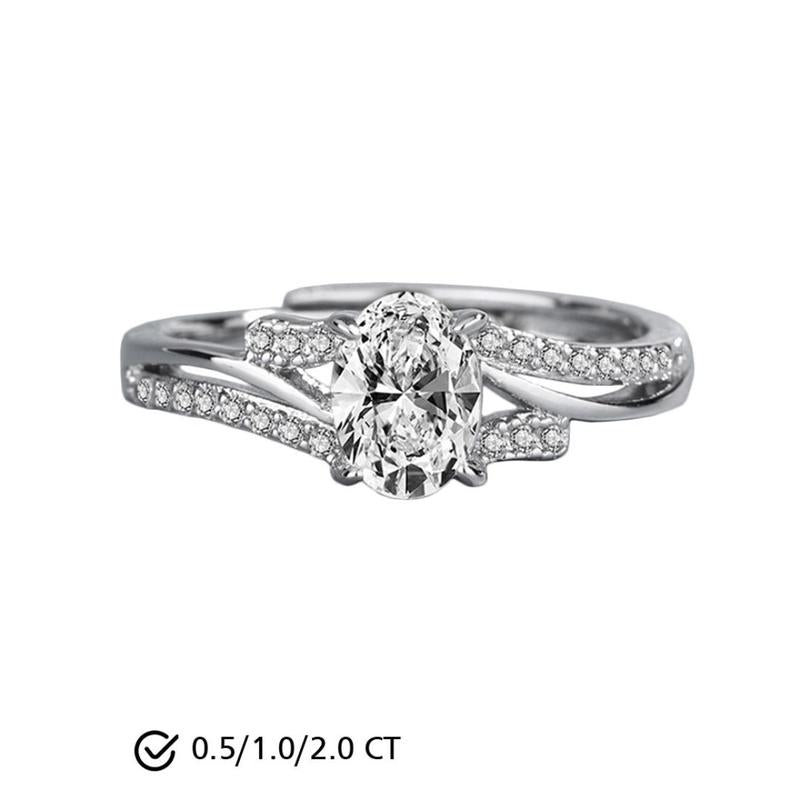 Hailee Moissanite Earrings S925 0.5/1.0/2.0 CT - Oval Cut - Lore Jewelry