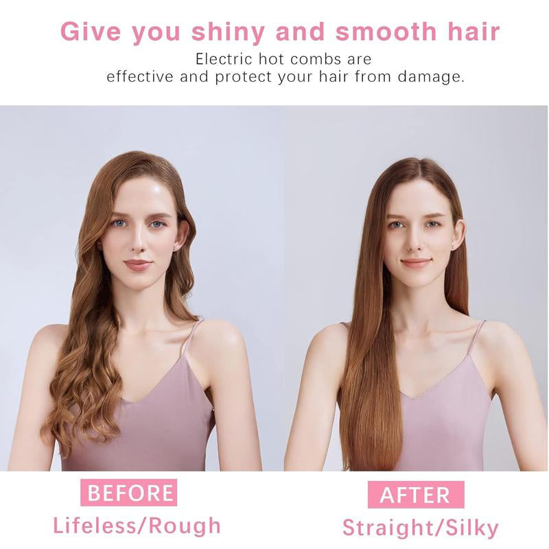 Diamond Electric Hair Straightening and Curling Comb 450°F for Natural Hair and Wigs,Straightening Brush,Straightener,Hair Styling Tools