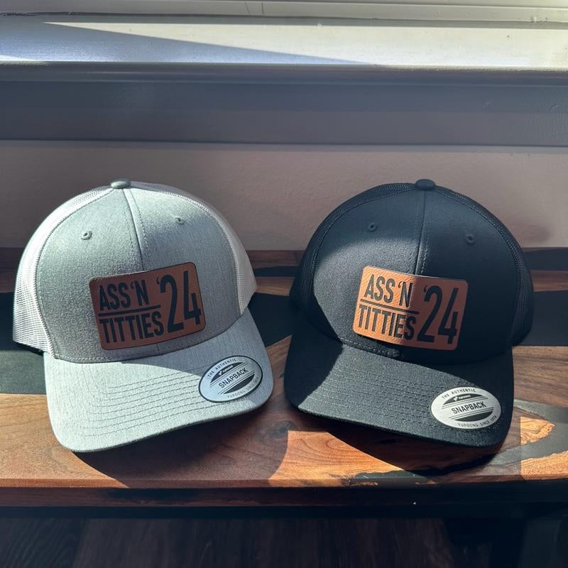 A** & Ti**Es Trucker Hat * Free Koozie