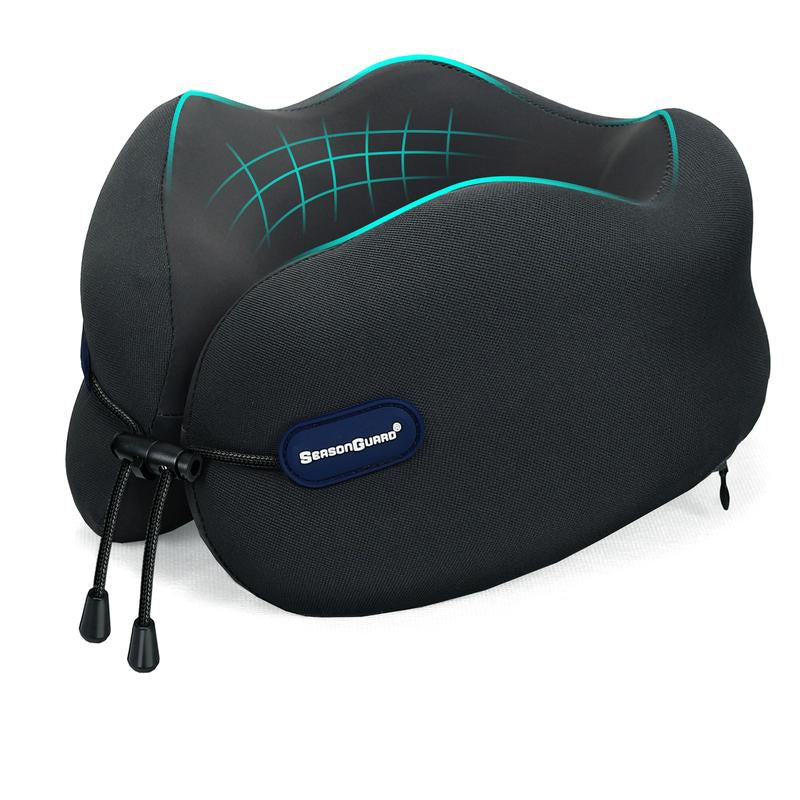 SEASON GUARD Travel Neck Pillow, Head Support Neck Pillow for Traveling, Comfortable Memory Foam Travel Nap Pillow for Flight Headrest Sleep