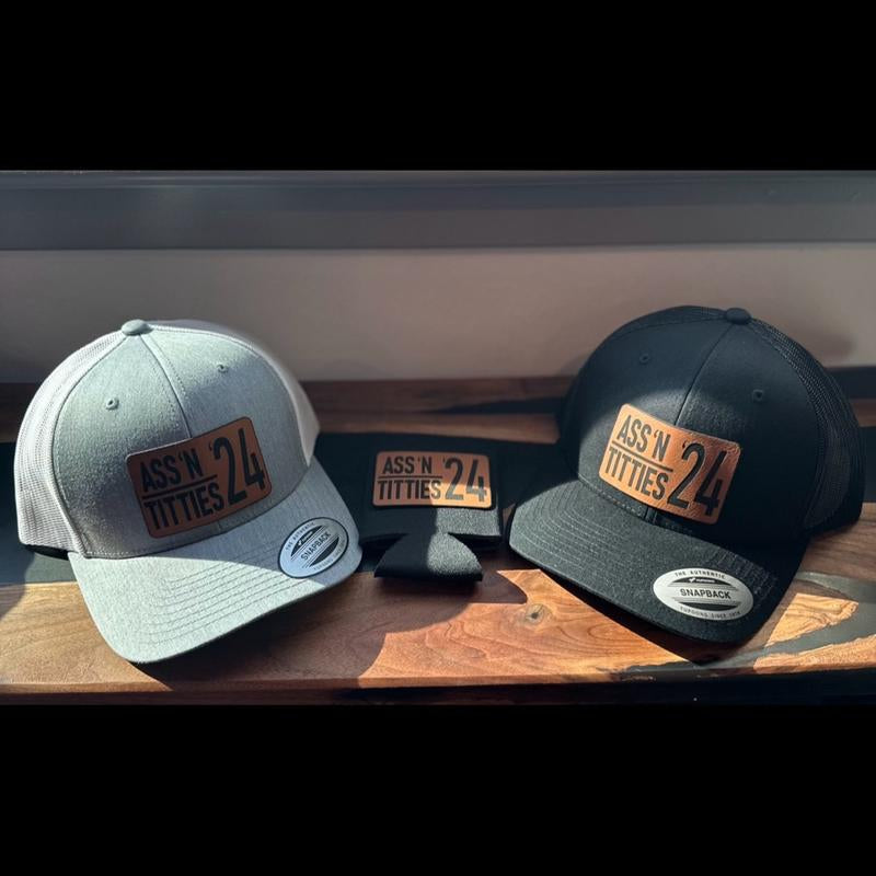 A** & Ti**Es Trucker Hat * Free Koozie