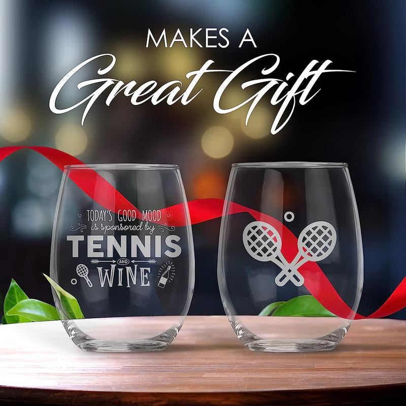 BAD BANANAS - Tennis - 21 Oz Stemless Wine Glass