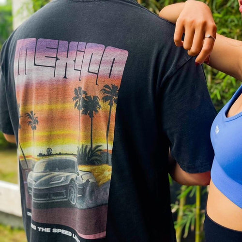 "That Shirt You Got in Mexico" Vintage Distressed Oversize Fit O-Neck Classic Cotton Streetwear Gym