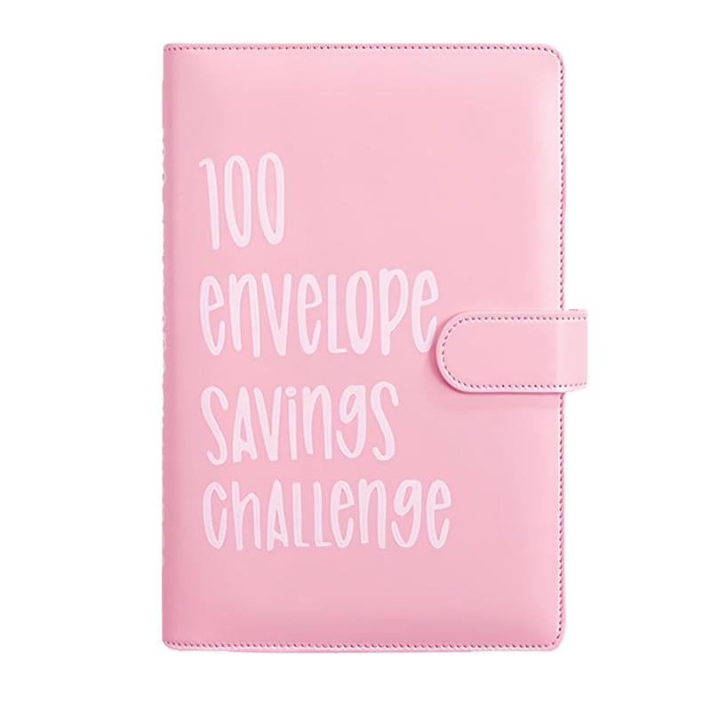 100 Envelope Challenge Binder, Savings Challenges Sheets ，Budget Binder with Cash Envelopes，Fun Way to save $5,050,Budget Binder Planner Book，A5 Money Saver Envelope Challenge Binder