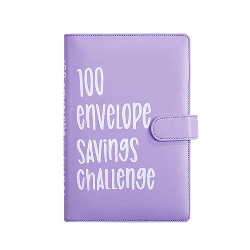 100 Envelope Challenge Binder, Savings Challenges Sheets ，Budget Binder with Cash Envelopes，Fun Way to save $5,050,Budget Binder Planner Book，A5 Money Saver Envelope Challenge Binder