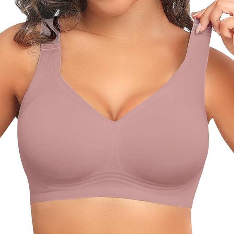 Posefree Womens Seamless Wireless Supportive Push up Comfort Soft No Underwire Full Coverage T-Shirt Sleep Strap Push Underwear Women'S Wirefree Full Coverage Padded Bra Lettes Sculpt Coverage Wireless Back Smoothing Women Lingerie Brasier 32