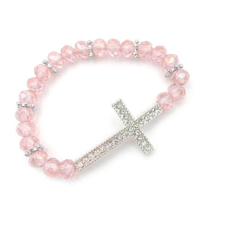 Crystal Cross Bracelet Stretch Bracelet