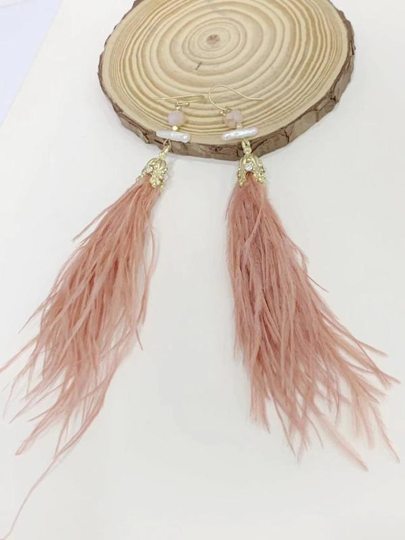 Yahzee Feather Tassel Earrings, New Summer Syahzee Jewelry for Women and Girls, Vintage Versatile Accessories for Dating, Parties, and Daily Wear, Perfect Gift for Her