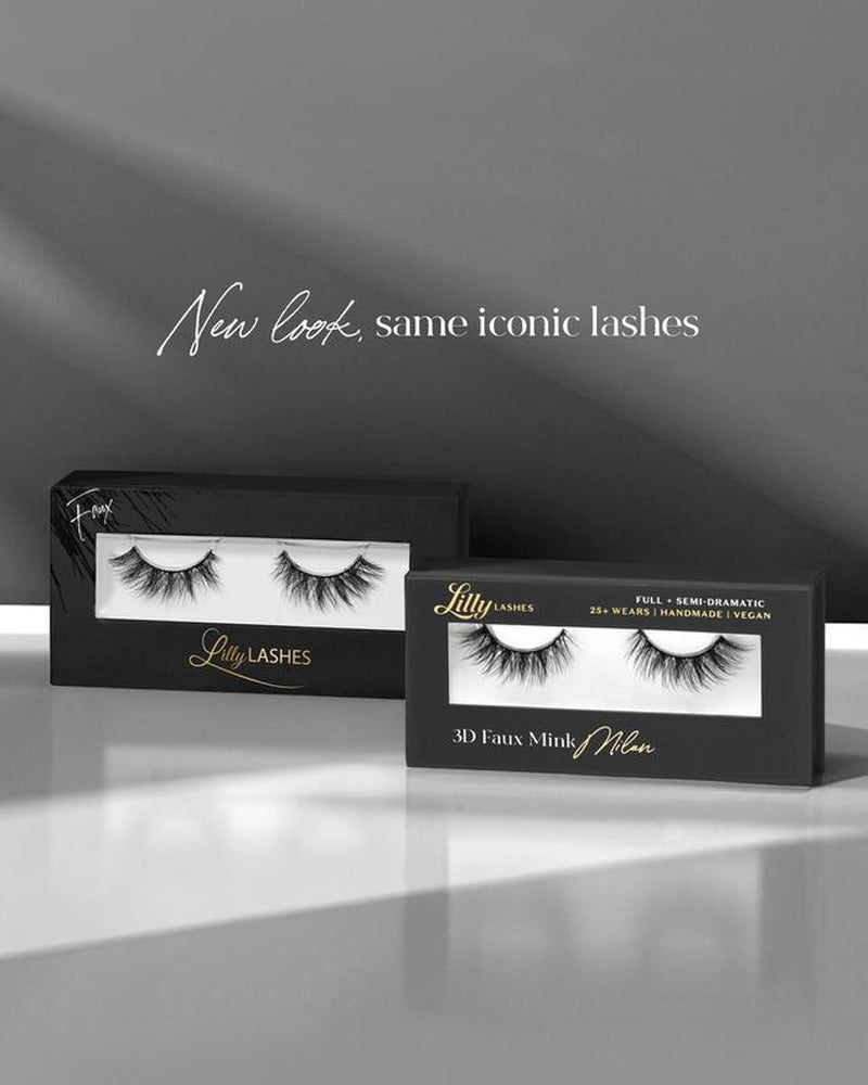 Milan Lash in 3D Faux Mink Semi-Bold Volume + Long Length Eyelashes Makeup