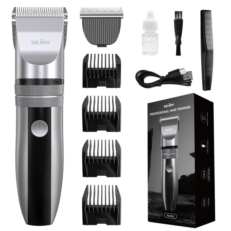 Sejoy Hunter Electric Hair Clipper for Men, Cordless Barber Grooming Set Professional Hair Cutting Kit,Rechargeable Home Haircut Trimmers Barber Set Cutting Clippers Professional Hair Clipper Clippers Men