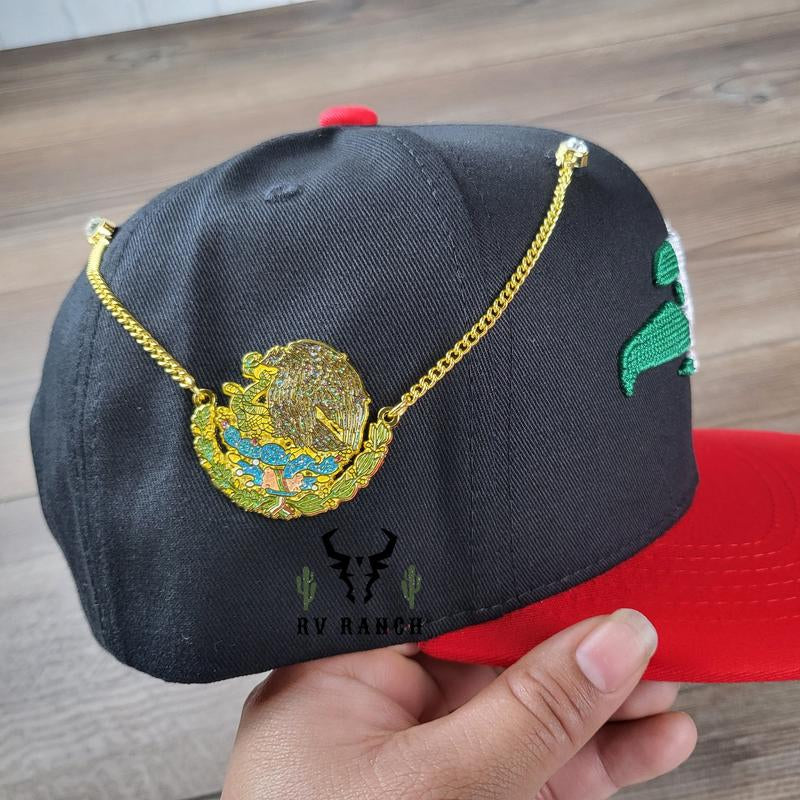 Aguila De Mexico Hat Pin, Escudo De Mexico, Pin De Cadena Para Gorras, Centenario Cap Clip