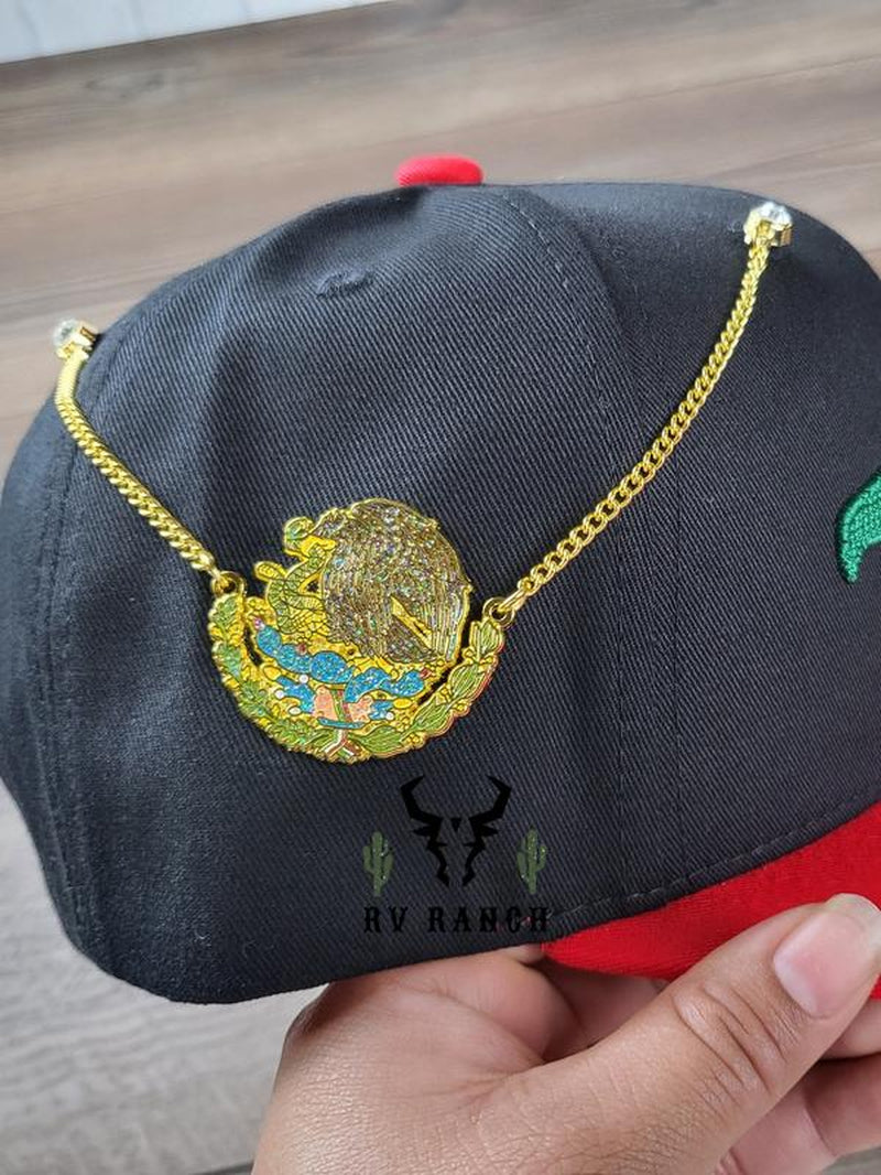 Aguila De Mexico Hat Pin, Escudo De Mexico, Pin De Cadena Para Gorras, Centenario Cap Clip