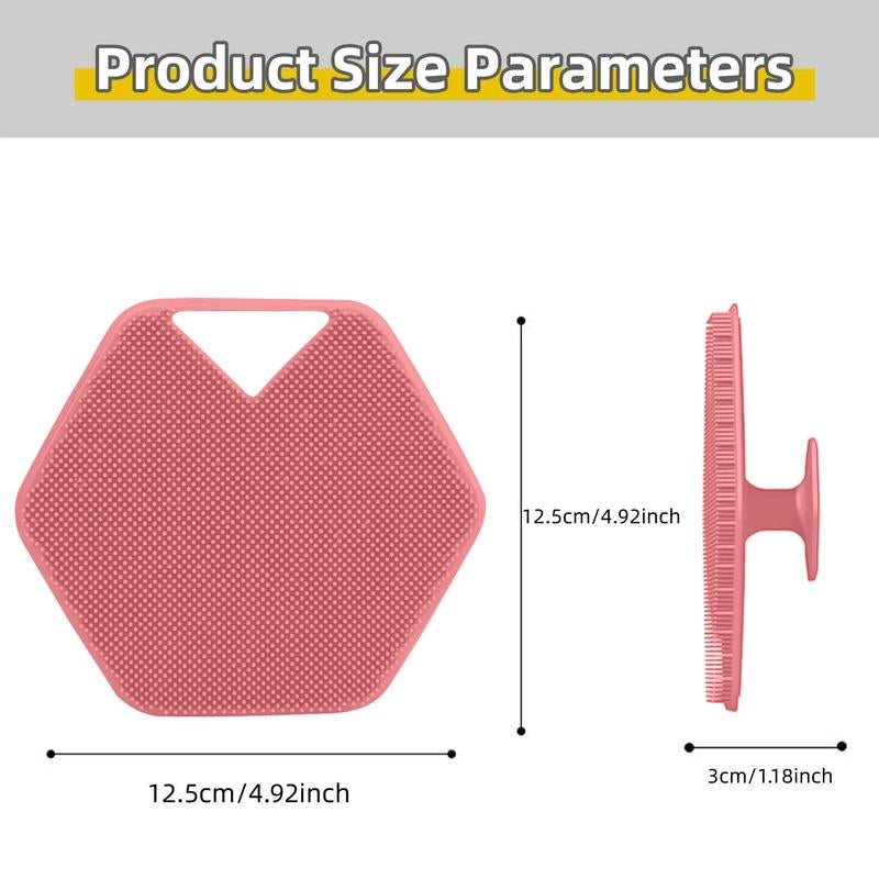 Silicone Body Care Massager with Storage Hook Set, Summer Gifts, 1/2/4 Counts Reusable Body Skincare Deep Cleansing Brush