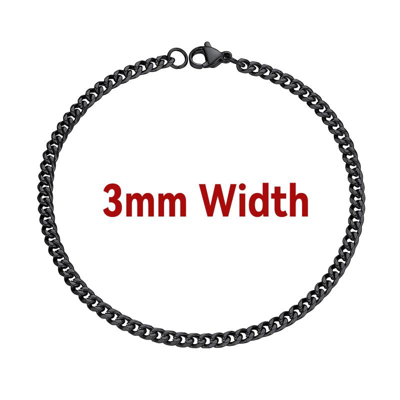 Findchic Cuban Link Chain Bracelets Stainless Steel Chain Hip Hop Bracelets Unisex Chunky Bracelets Jewelry for Women Men Girlfriend Boyfriend