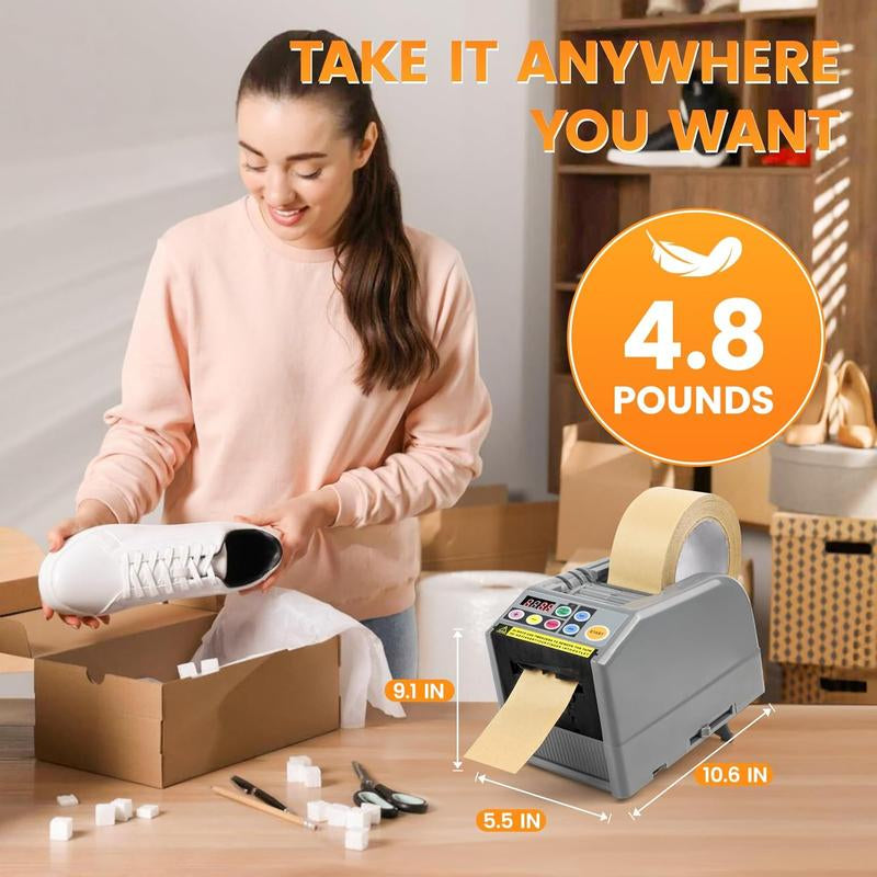 Ribbon Machine, Automatic Tape Dispenser, 999Mm Precision Cut, Ideal for Shipping, Schools, Restaurants, Business & Home
