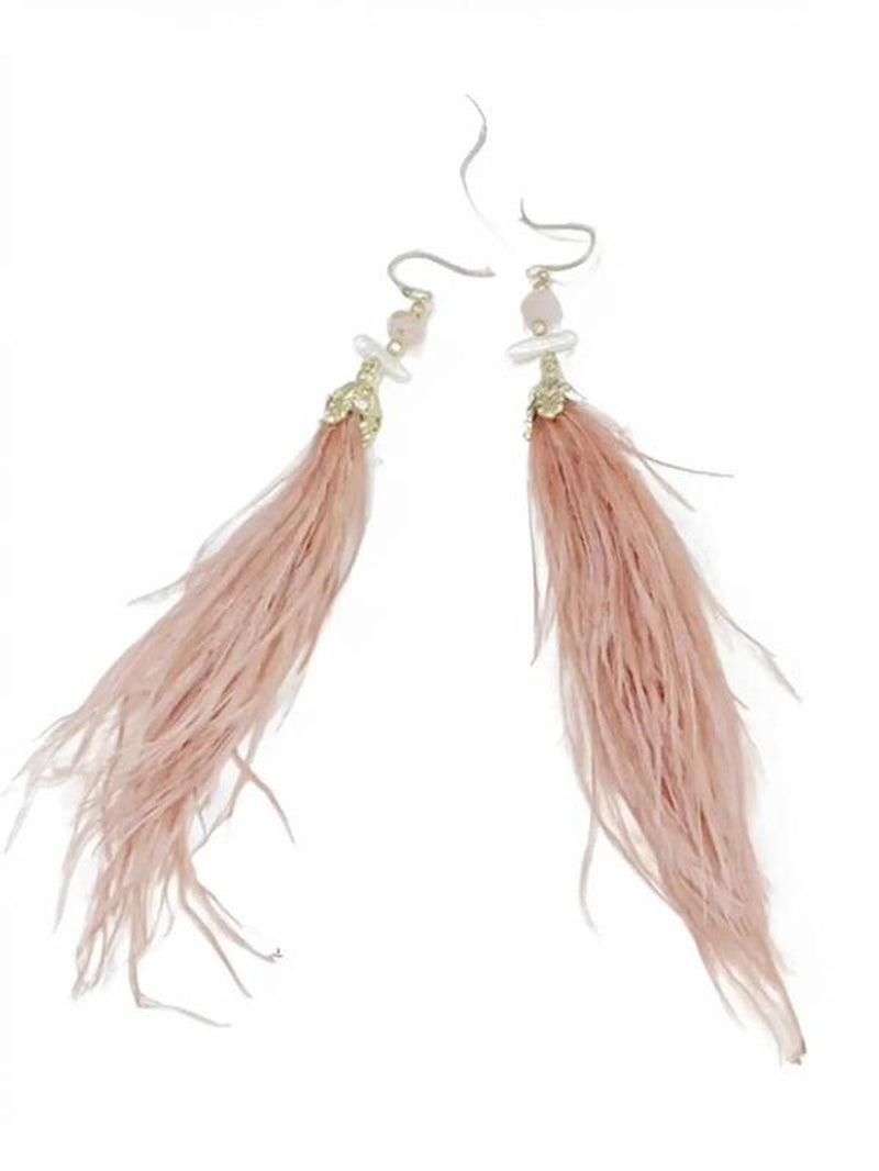 Yahzee Feather Tassel Earrings, New Summer Syahzee Jewelry for Women and Girls, Vintage Versatile Accessories for Dating, Parties, and Daily Wear, Perfect Gift for Her
