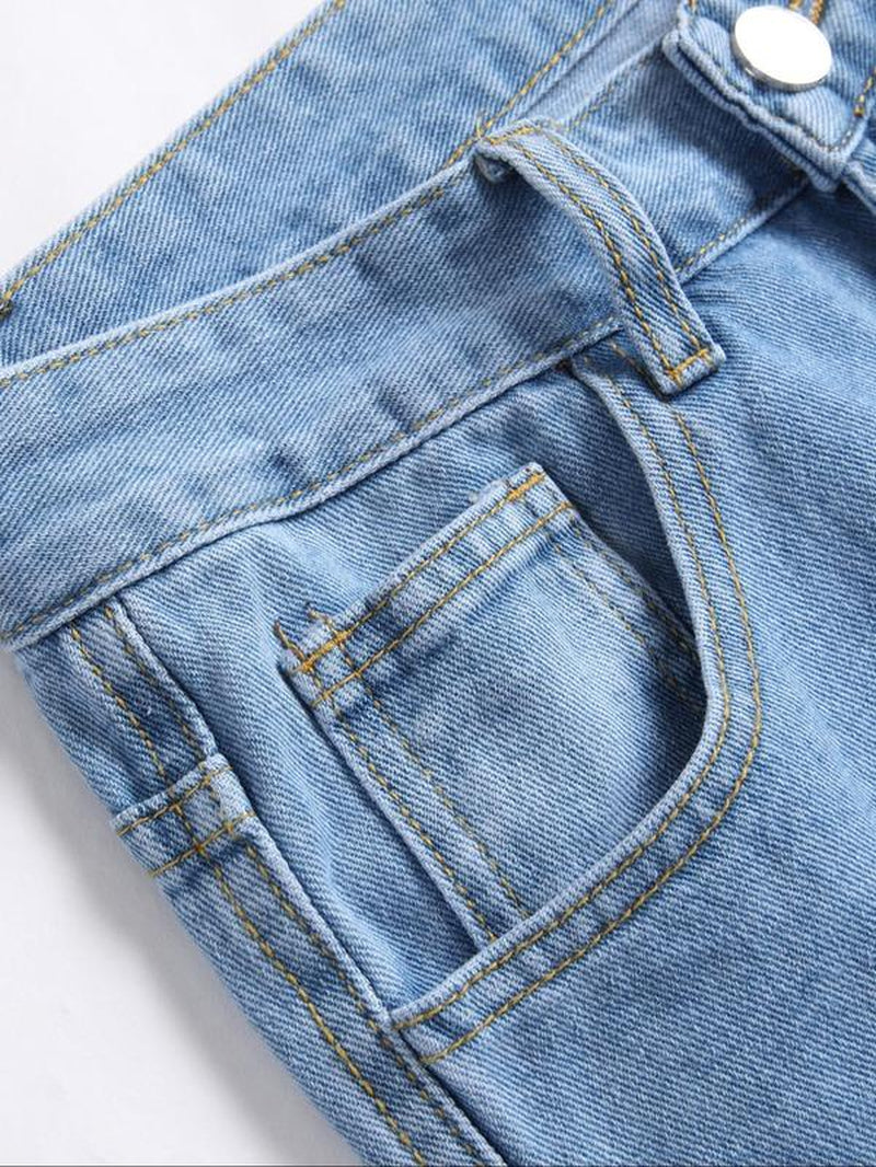 Men'S Letter Print Denim Jeans, Loose Casual Straight Leg Jeans for Daily Wear, Jeans for Men, Men'S Trousers for All Seasons, Jeans for Men, Cotton, Relaxed Jeans, Streetwear, Graffiti Jeans, Menswear, Pants