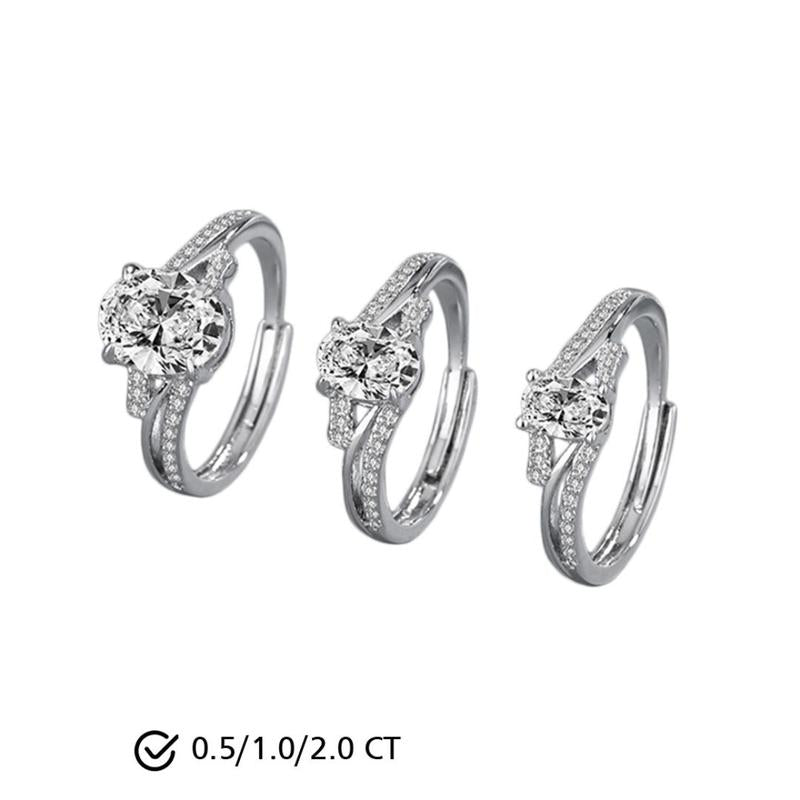 Hailee Moissanite Earrings S925 0.5/1.0/2.0 CT - Oval Cut - Lore Jewelry
