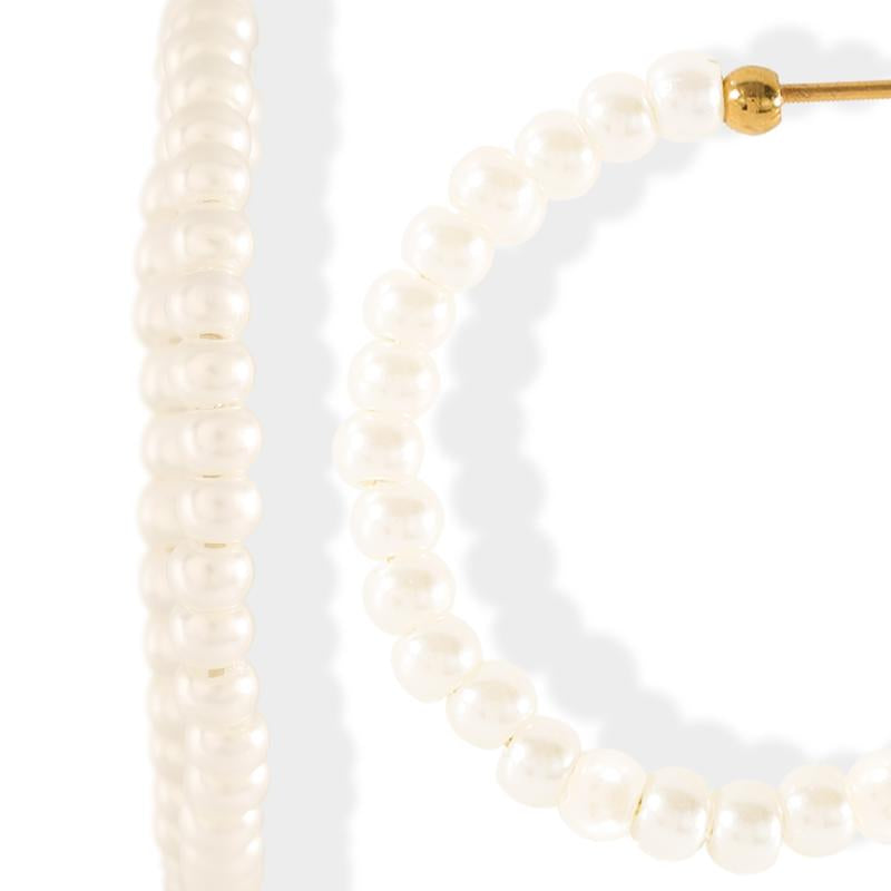 Pearl Earrings for Women - 14K Gold Plated Pearl Huggie Earrings Pearl Earrings for Women Dainty Gold Earrings for Women Trendy Pearl Hoop Earrings Cute Dainty Earrings Gold Jewelry for Women Girls Gift