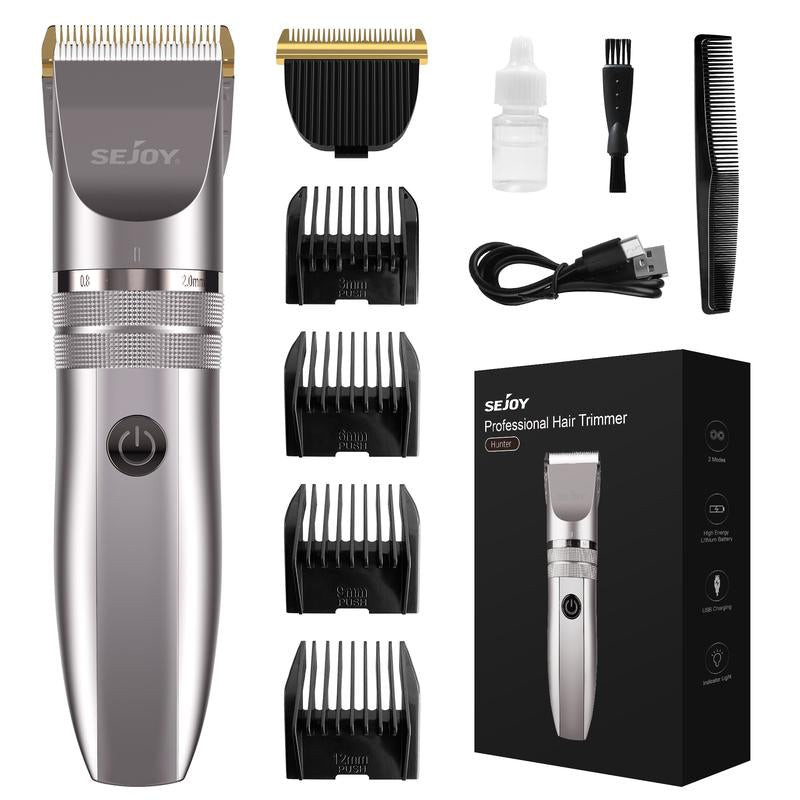 Sejoy Hunter Electric Hair Clipper for Men, Cordless Barber Grooming Set Professional Hair Cutting Kit,Rechargeable Home Haircut Trimmers Barber Set Cutting Clippers Professional Hair Clipper Clippers Men