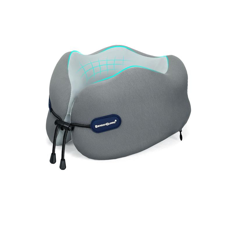 SEASON GUARD Travel Neck Pillow, Head Support Neck Pillow for Traveling, Comfortable Memory Foam Travel Nap Pillow for Flight Headrest Sleep