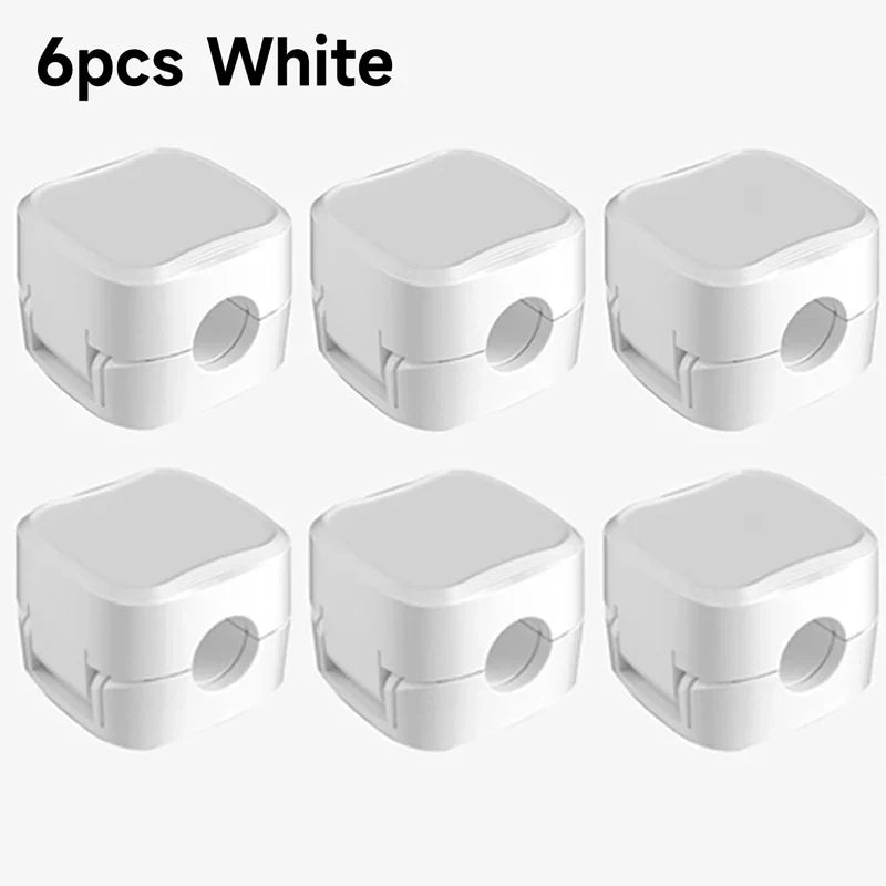 6PCS Magnetic Wire Organizer Desktop Cable Clip Protector Cord Magnet Cable Winder Row Plug Mouse USB Charging Line Holder Hook