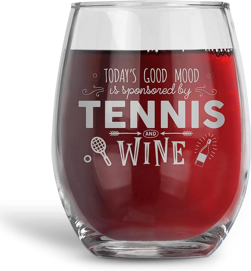 BAD BANANAS - Tennis - 21 Oz Stemless Wine Glass