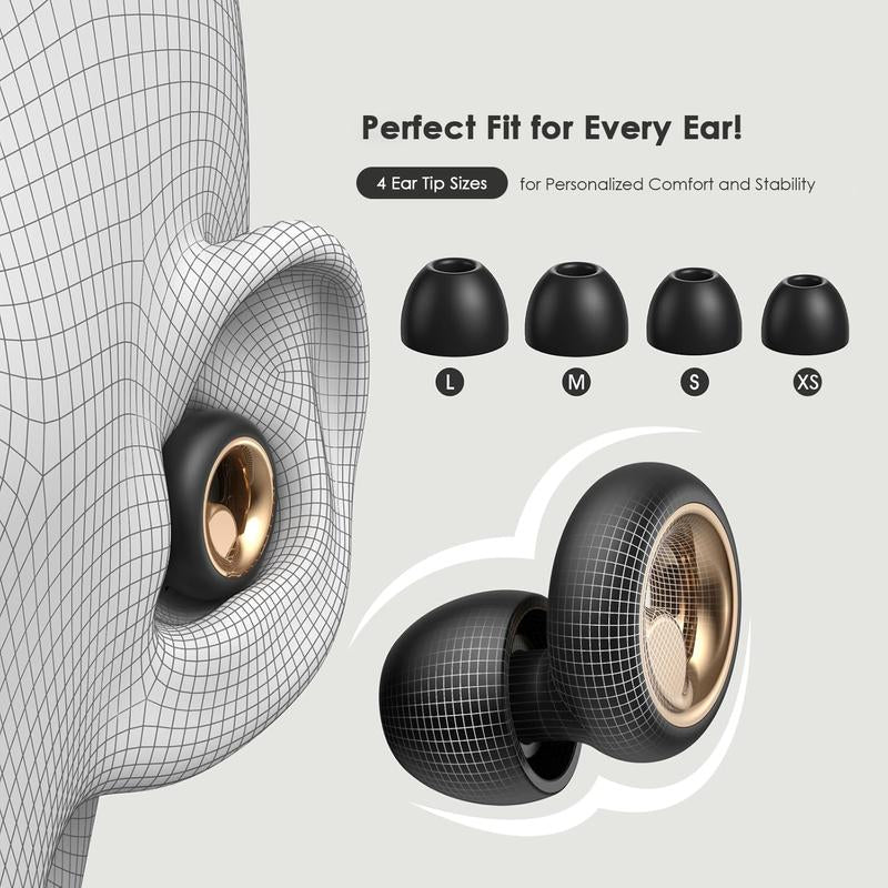Ear Plugs for Sleeping Noise Cancelling, 45Db Soft Ear Plugs for Concert, Reusable Ear Plugs for Noise Reduction with 8 Ear Tips, Silicone Hearing Protection Earplugs for Work and Travel