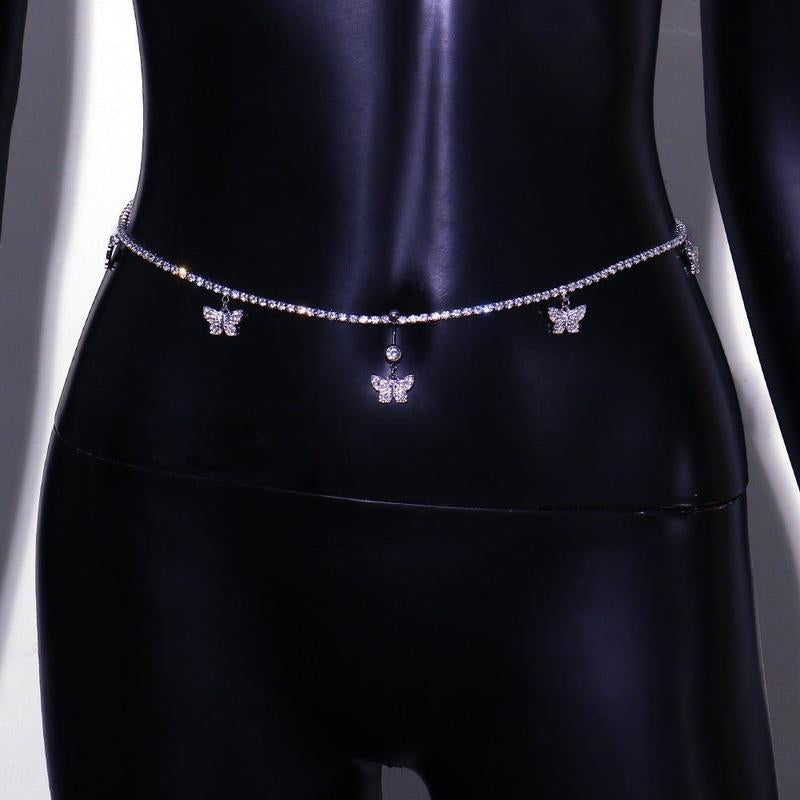 Human Piercing Devil'S Eye Navel Chain - Fashion Accessory