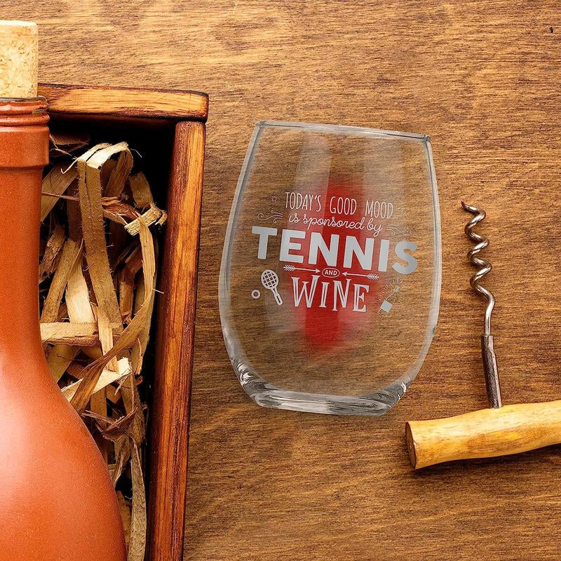 BAD BANANAS - Tennis - 21 Oz Stemless Wine Glass