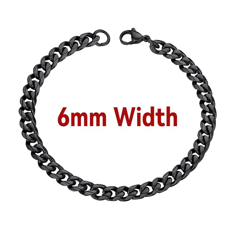 Findchic Cuban Link Chain Bracelets Stainless Steel Chain Hip Hop Bracelets Unisex Chunky Bracelets Jewelry for Women Men Girlfriend Boyfriend