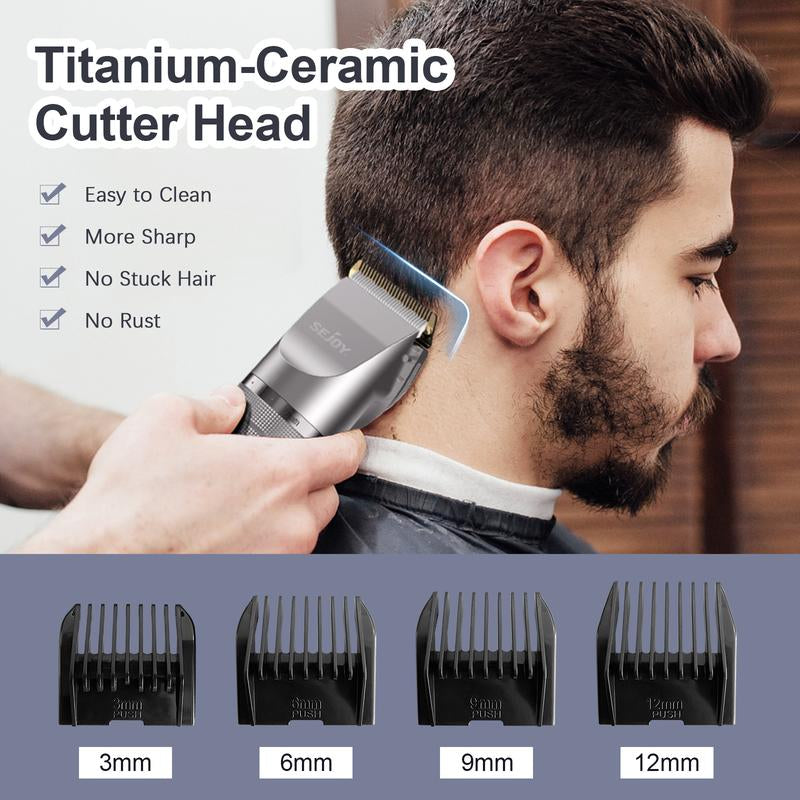 Sejoy Hunter Electric Hair Clipper for Men, Cordless Barber Grooming Set Professional Hair Cutting Kit,Rechargeable Home Haircut Trimmers Barber Set Cutting Clippers Professional Hair Clipper Clippers Men