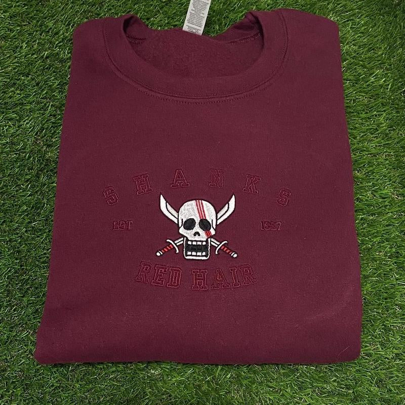 AKAGAMI VARSITY / Crewneck / Hoodie, Anime Embroidery Menswear Embroidered Unisex Hoodie