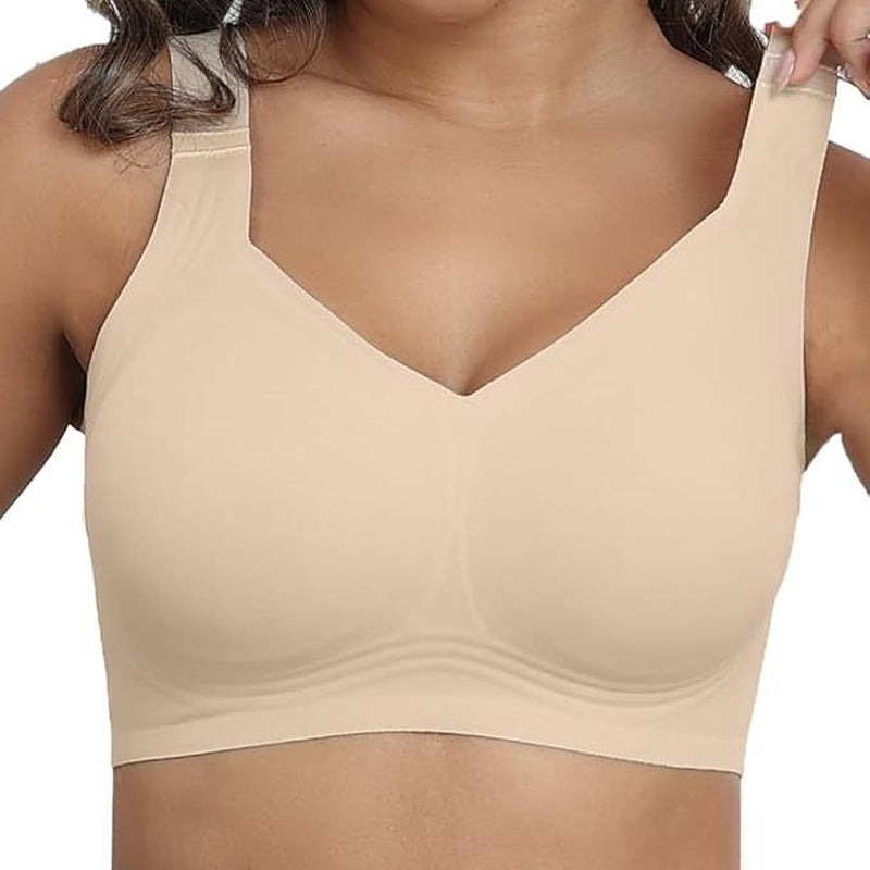 Posefree Womens Seamless Wireless Supportive Push up Comfort Soft No Underwire Full Coverage T-Shirt Sleep Strap Push Underwear Women'S Wirefree Full Coverage Padded Bra Lettes Sculpt Coverage Wireless Back Smoothing Women Lingerie Brasier 32