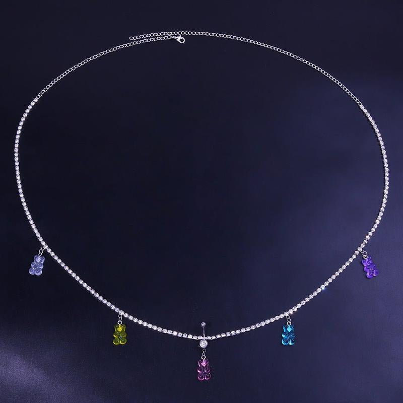 Human Piercing Devil'S Eye Navel Chain - Fashion Accessory