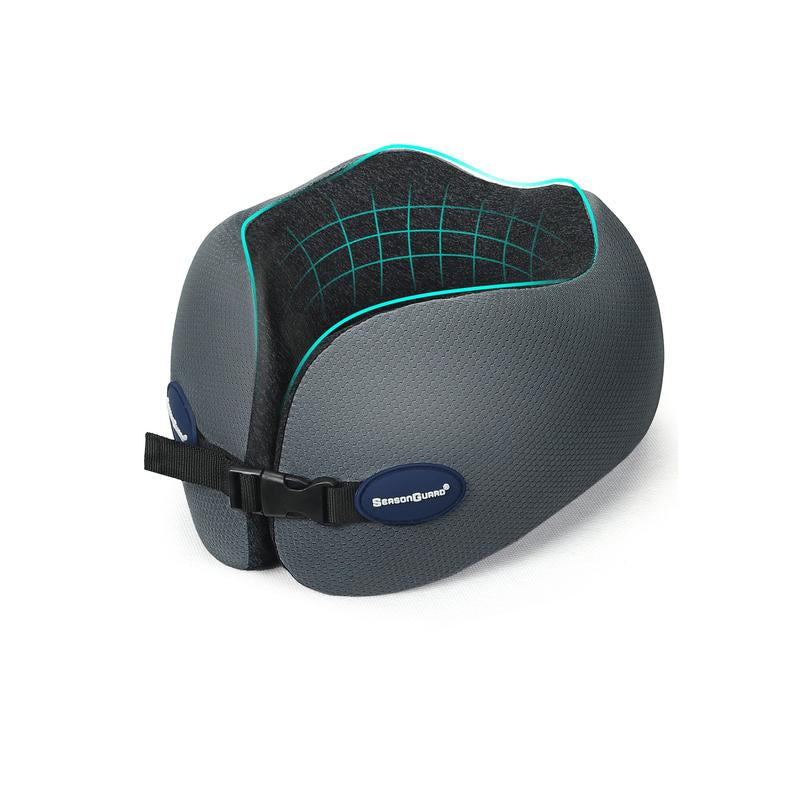 SEASON GUARD Travel Neck Pillow, Head Support Neck Pillow for Traveling, Comfortable Memory Foam Travel Nap Pillow for Flight Headrest Sleep