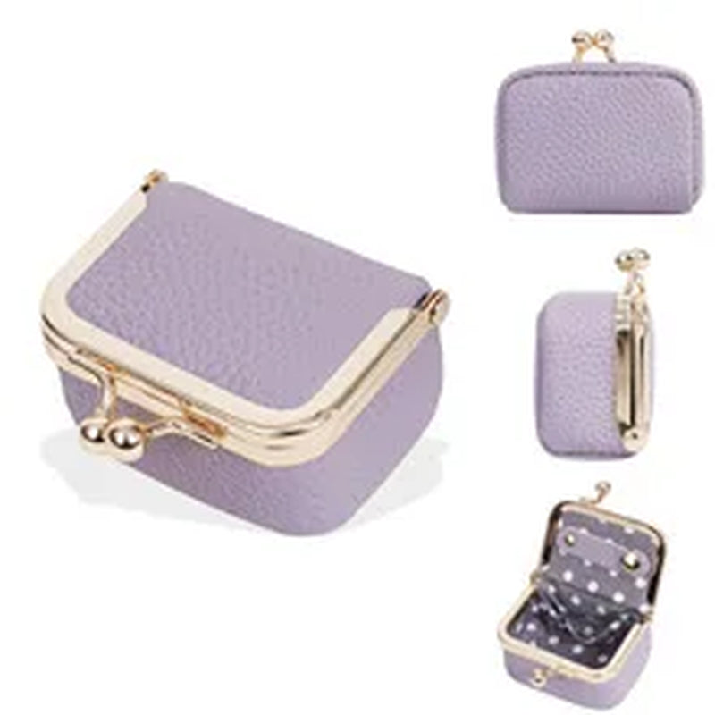 New Genuine Leather Small-Sized Gold Bag, Diamond Ring, Jewelry Bag, Mini Ring, Necklace, Earrings, Accessory Box, Coin Purse