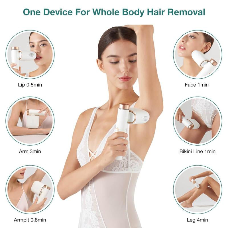Bosidin IPL At-Home Laser Hair Removal Device, Painless Ice-Cooling, 2 in 1 Hair Removal & Skin Rejuvenation, 20J Energy,6+1 Modes,Hair Removal Kit with Shaver, Goggles,For Women and Men Beauty Device Ipl Hairremoval Comfort