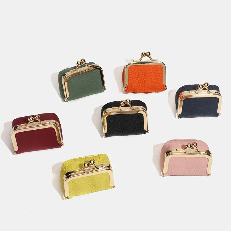New Genuine Leather Small-Sized Gold Bag, Diamond Ring, Jewelry Bag, Mini Ring, Necklace, Earrings, Accessory Box, Coin Purse